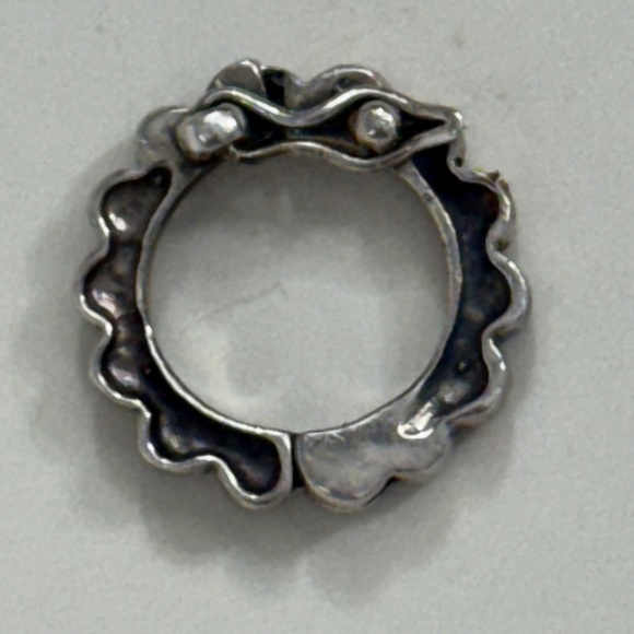 Vintage Black Onyx & Sterling Silver Marcasite Clasp Bail Necklace 8.5" Long - Picture 8 of 13